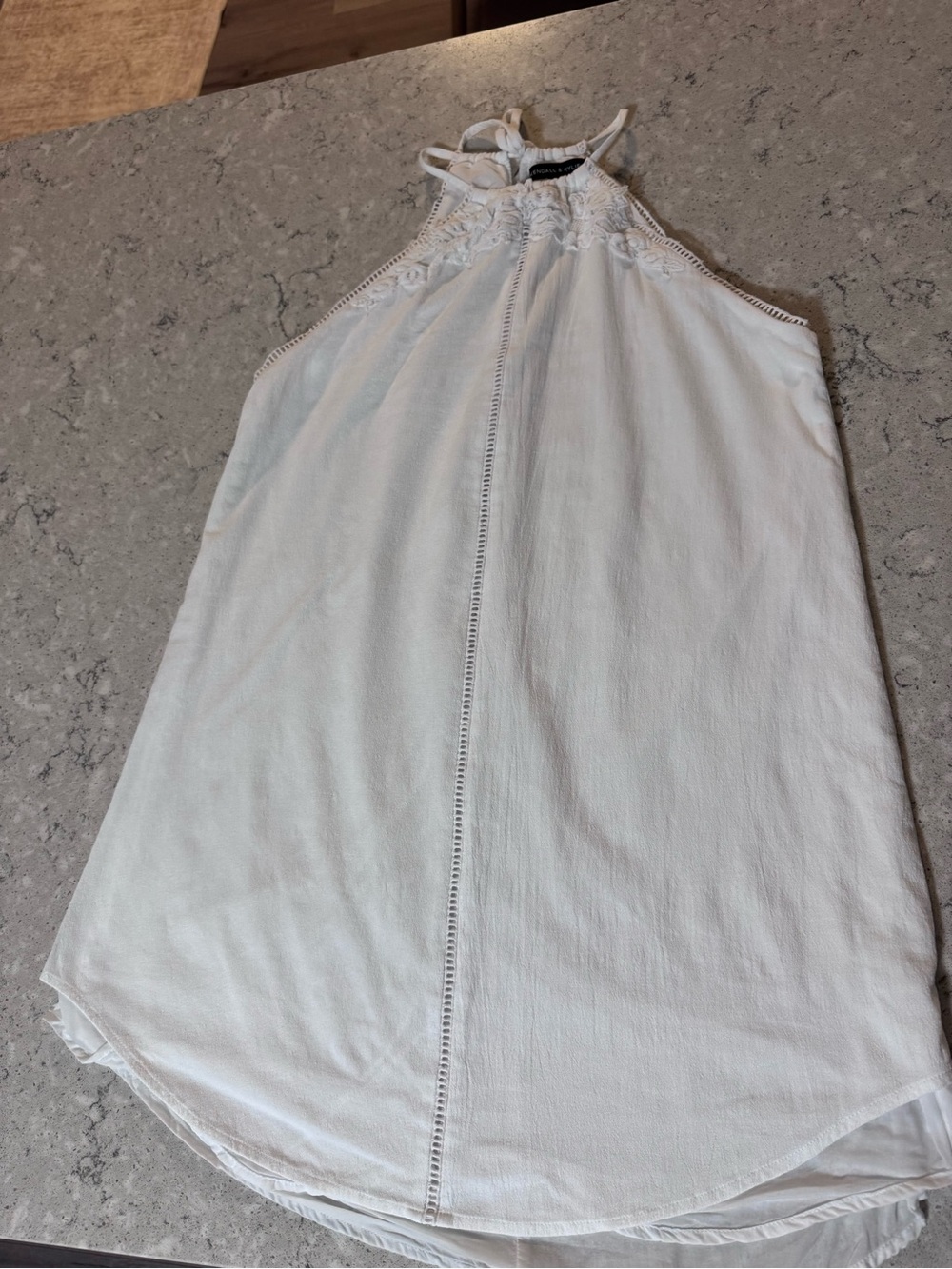 Kendall & Kylie White Embroidered Mini Dress